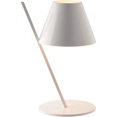 Lampe de table 6W Façonner Conique 37×25 cm. Salle à manger, chambre et hall. Aluminium. Couleur blanc