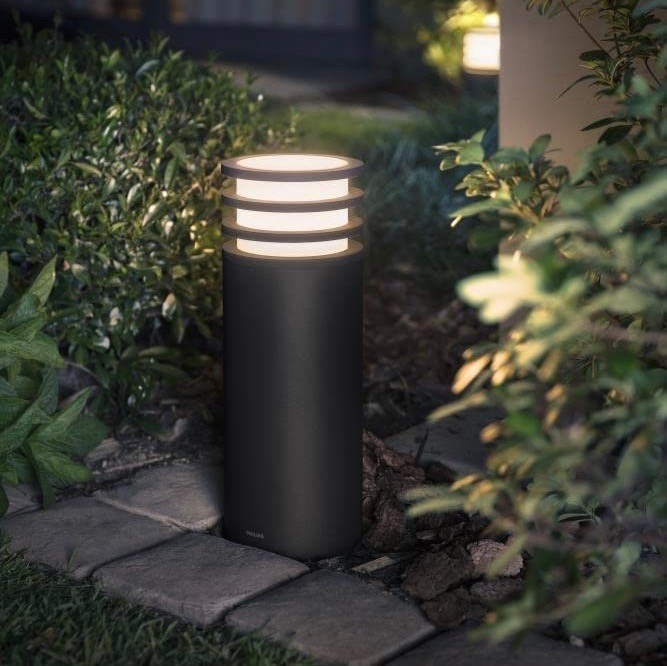 159,95 € Spedizione Gratuita | Faro luminoso Philips 45×17 cm. LED sul muro. Alexa e Google Home Alluminio. Colore nero