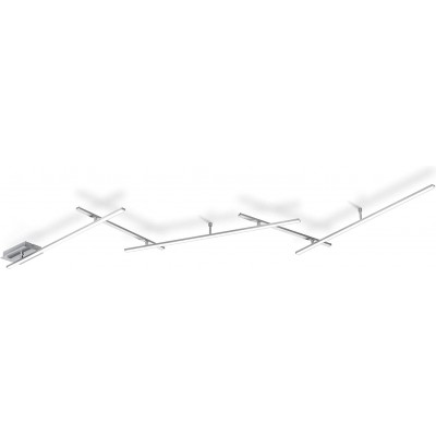 Lâmpada de teto Trio 7W 3000K Luz quente. 50×25 cm. 3 barras de luz LED Metais. Cor níquel