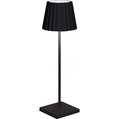 Outdoor lamp 2W 3000K Warm light. Conical Shape 38×12 cm. Portable led Terrace, garden and public space. Aluminum. Black Color