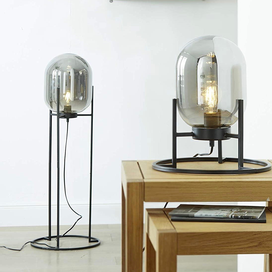 147,95 € Бесплатная доставка | Наполная лампа 60W 97×36 cm. Металл. Чернить Цвет