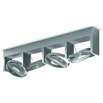 138,95 € Spedizione Gratuita | Faretto da interno Philips 4W 2700K Luce molto calda. 57×13 cm. 4 faretti LED dimmerabili Alluminio e metallo. Colore alluminio