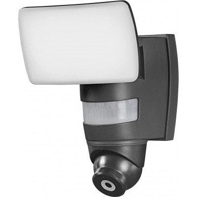 Projecteur d'extérieur 24W 3000K Lumière chaude. 25×17 cm. Contrôle avec l'application Smartphone. Caméra Aluminium et polycarbonate. Couleur noir