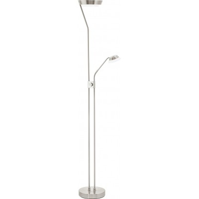 238,95 € Free Shipping | Floor lamp Eglo 35W 3000K Warm light. 180×25 cm. Reading aid sconce Living room, dining room and bedroom. Modern Style. Steel. Nickel Color