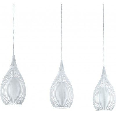 Hängelampe Eglo 60W Sphärisch Gestalten 110×99 cm. 3 Lichtpunkte Wohnzimmer, esszimmer und empfangshalle. Modern Stil. Silber Farbe