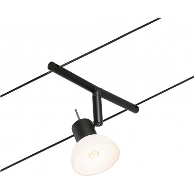 182,95 € Free Shipping | 5 units box Indoor spotlight 10W Round Shape 1000 cm. 10 meters. Parallel lighting cable system Living room, dining room and bedroom. PMMA. Black Color
