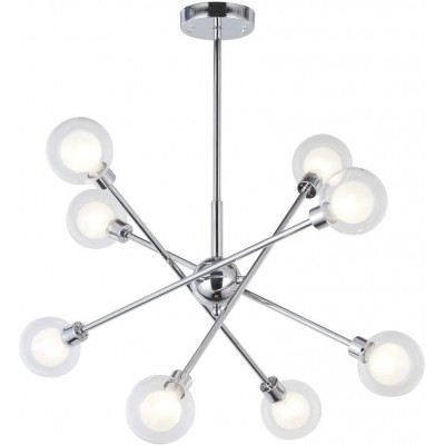 159,95 € Free Shipping | Chandelier 2W 70×70 cm. Crystal and metal casting. Plated chrome Color