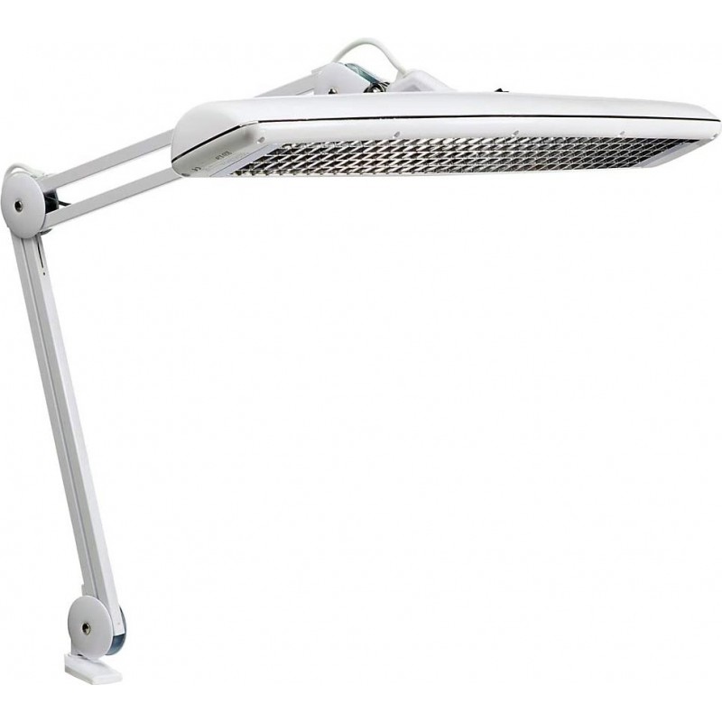 159,95 € Envio grátis | Lampada de escritorio 14W 65×49 cm. Fixação de mesa com clipe Sala de estar, sala de jantar e salão. Aço. Cor branco
