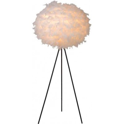 Floor lamp 60W Spherical Shape Ø 50 cm. Clamping tripod Living room, bedroom and lobby. Modern Style. PMMA. White Color