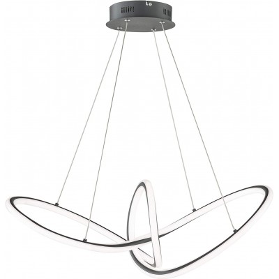 192,95 € Free Shipping | Hanging lamp 54W Round Shape 150×80 cm. Living room, dining room and lobby. Modern Style. PMMA and Metal casting. Gray Color