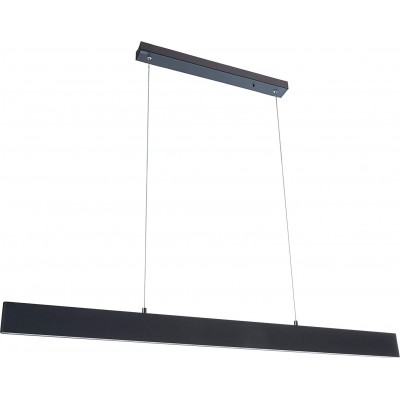 Hanging lamp 33W Extended Shape 150×122 cm. Living room, bedroom and lobby. Modern Style. Acrylic and Aluminum. Black Color