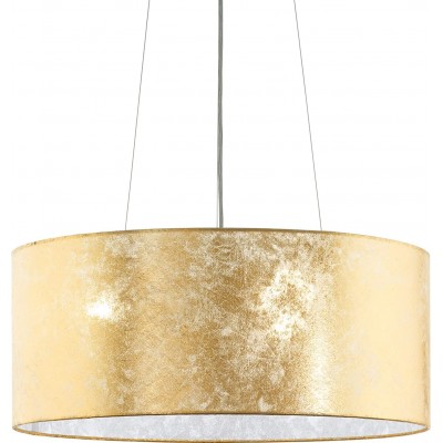 146,95 € Free Shipping | Hanging lamp Eglo 60W Ø 53 cm. Steel and textile. Golden Color