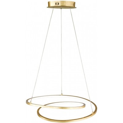 Lámpara colgante 8W Forma Redonda 49×49 cm. Salón, comedor y vestíbulo. Metal. Color dorado