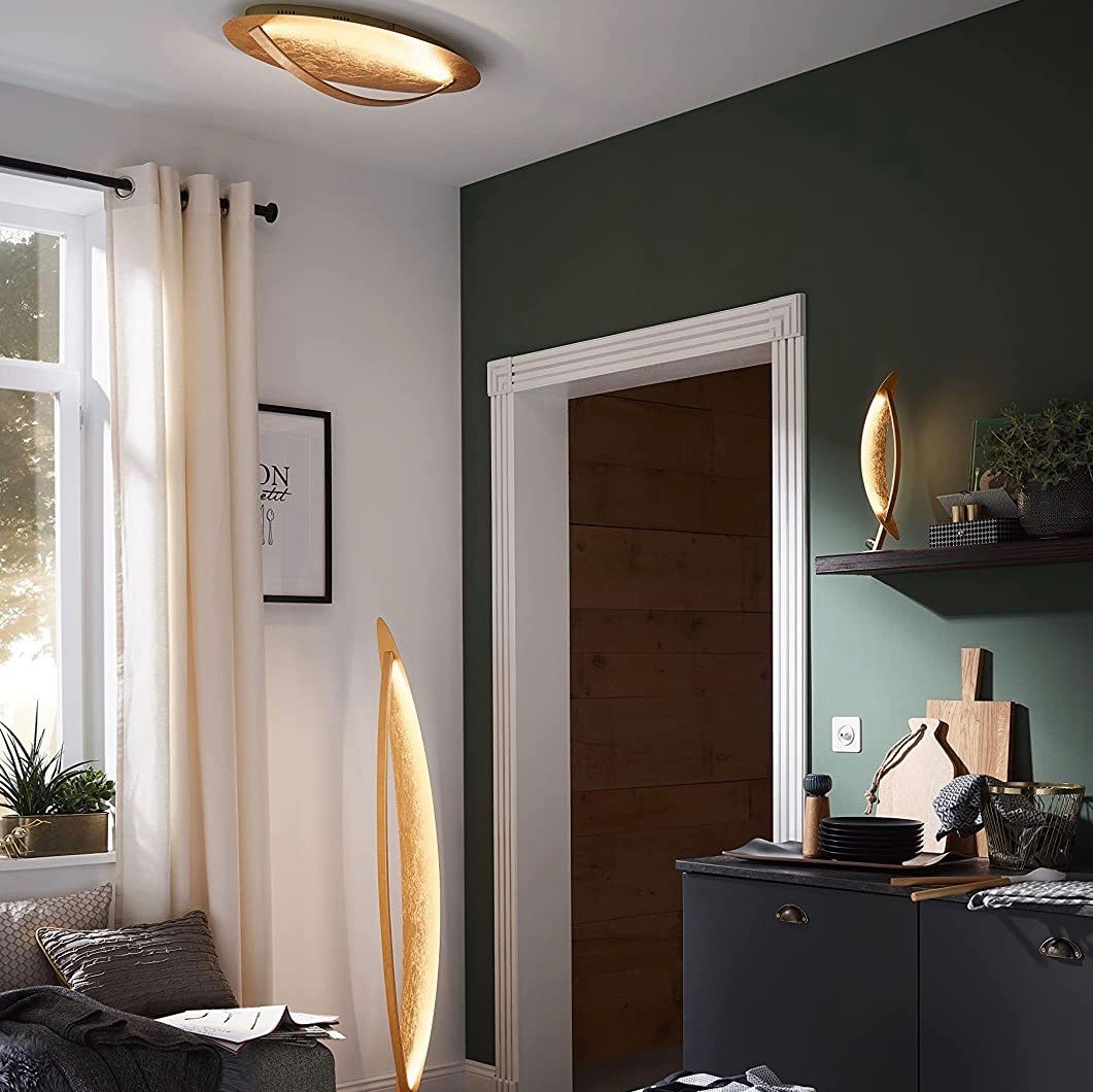 244,95 € Envoi gratuit | Lampadaire 18W 142×26 cm. Métal. Couleur dorée