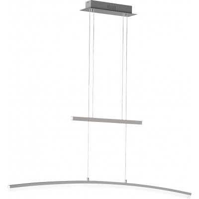 吊灯 28W 拉长的 形状 150×110 cm. 客厅, 饭厅 和 卧室. 丙烯酸纤维 和 金属. 银 颜色