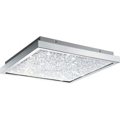 Indoor ceiling light Eglo 26W 4000K Neutral light. 44×44 cm. Steel and crystal. Plated chrome Color