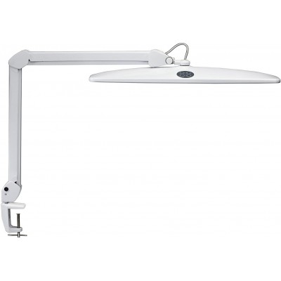 Lámpara de escritorio 20W 6500K Luz fría. 75×26 cm. LED de luz diurna. Regulable y articulable. Pinza de sujeción Comedor, dormitorio y vestíbulo. Metal. Color blanco