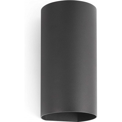 Настенный светильник для дома 7W Цилиндрический Форма 24×12 cm. Двунаправленный светодиод Гостинная, столовая и спальная комната. Современный Стиль. Алюминий. Серый Цвет
