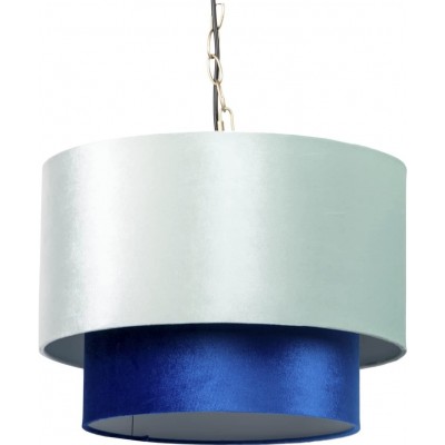 Lámpara colgante Forma Cilíndrica 45×45 cm. Salón, cocina y comedor. Estilo moderno. PMMA y Metal. Color azul