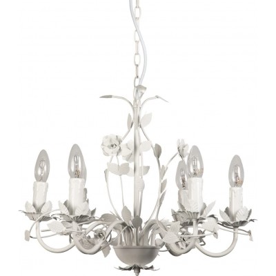 Chandelier 51×51 cm. Living room, dining room and bedroom. Modern Style. Metal casting. White Color