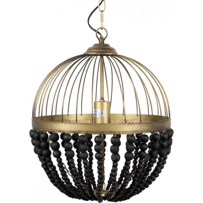 179,95 € 免费送货 | 吊灯 球形 形状 36×36 cm. 客厅, 厨房 和 饭厅. 现代的 风格. 金属 和 木头. 黑色的 颜色