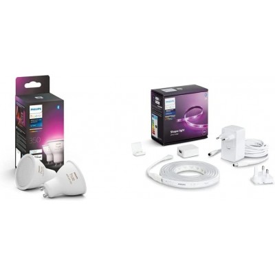 2 Einheiten Box LED-Glühbirne Philips Bluetooth-Smart-LED Wohnzimmer, schlafzimmer und empfangshalle. Weiß Farbe
