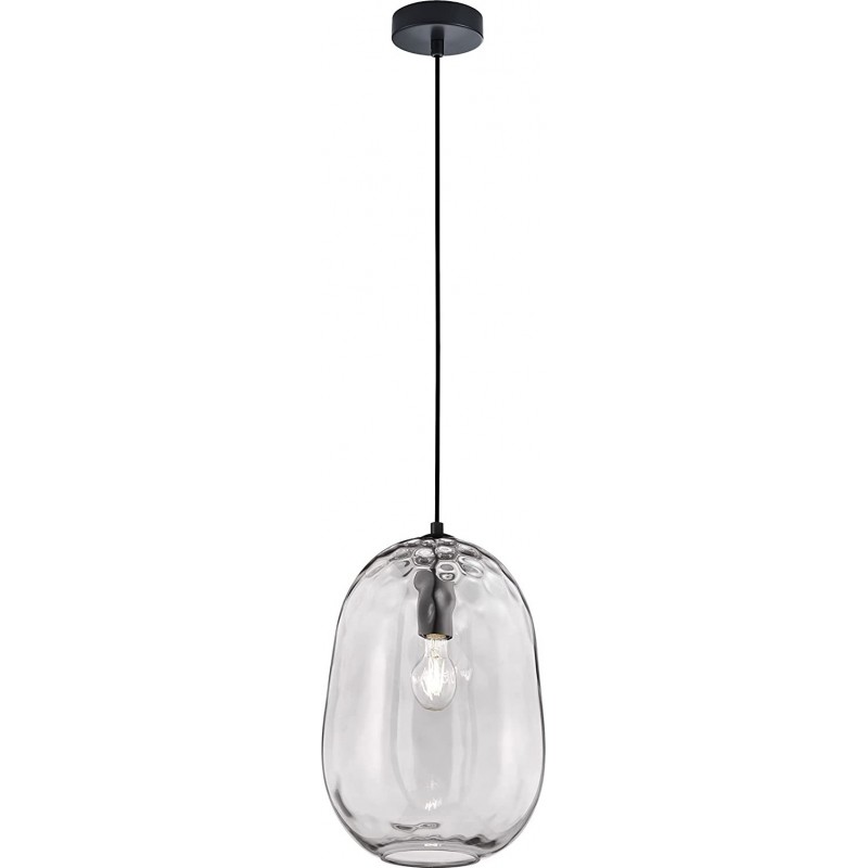 153,95 € Free Shipping | Hanging lamp 60W 140×26 cm. Living room, bedroom and lobby. Crystal and Metal casting. Black Color