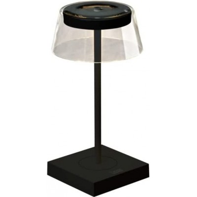 145,95 € Free Shipping | Table lamp 36×10 cm. USB connection Aluminum and crystal. Black Color