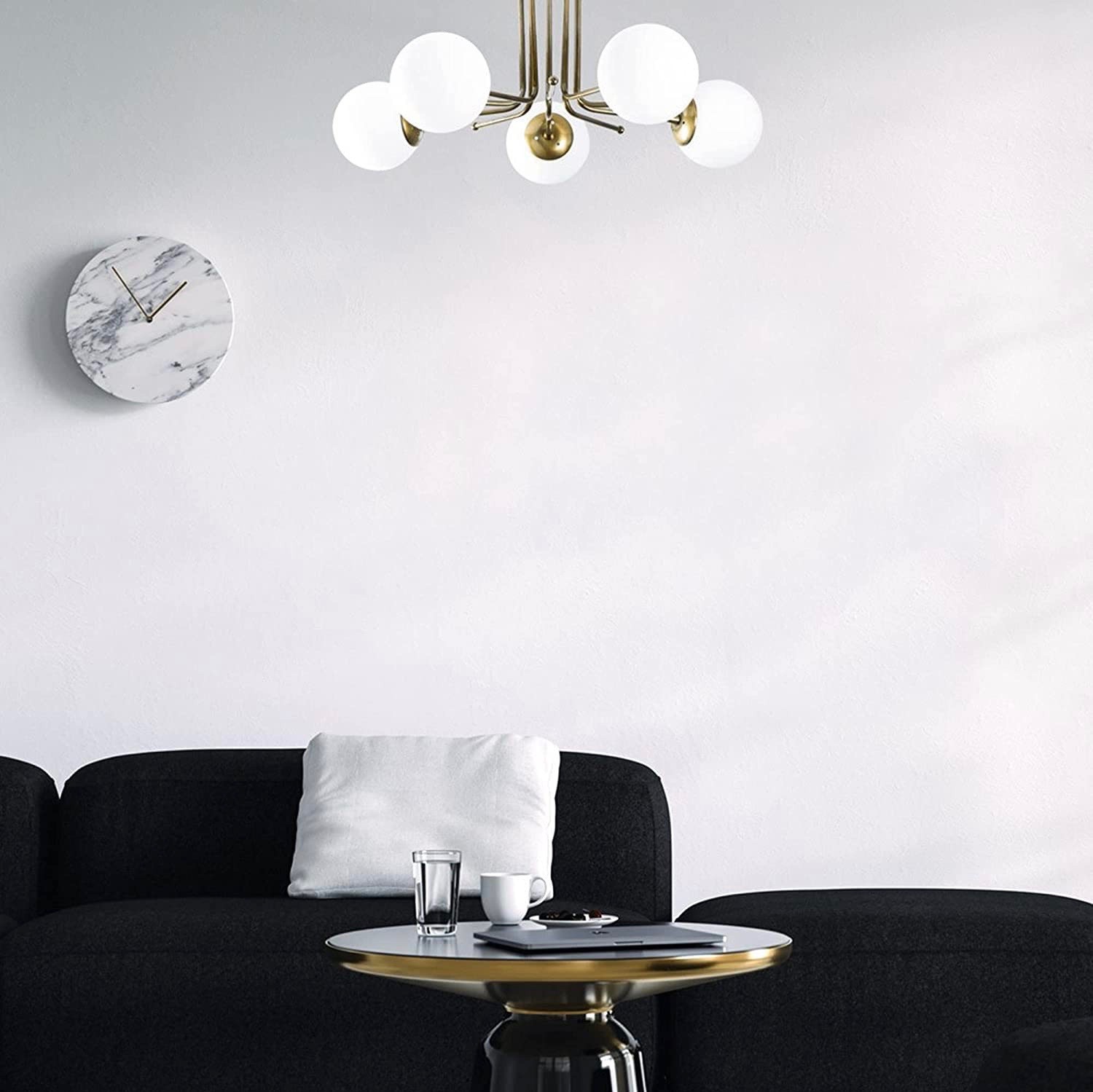 186,95 € Envío gratis | Lámpara de araña 80×80 cm. 5 puntos de luz Metal. Color dorado