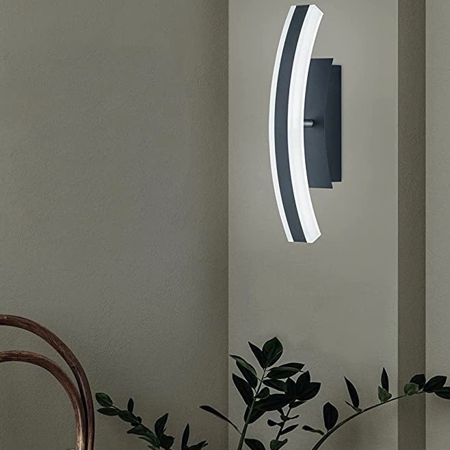 147,95 € Kostenloser Versand | Innenwandleuchte 37×11 cm. Dimmbare LED Metall. Schwarz Farbe