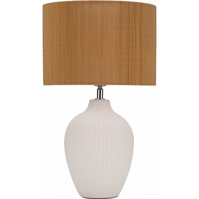 142,95 € Free Shipping | Table lamp 20W Ceramic and wood. Beige Color