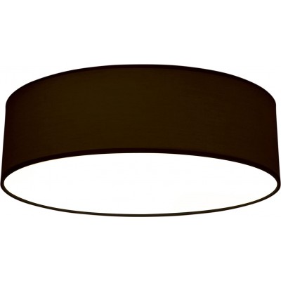 室内顶灯 圆形的 形状 58×58 cm. 4个光点 客厅, 饭厅 和 卧室. 现代的 风格. 金属 和 纺织品. 黑色的 颜色