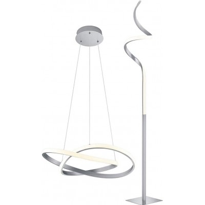 Hanging lamp Reality 27W LED Dining room, bedroom and lobby. Modern Style. Acrylic and Nickel Metal. Nickel Color
