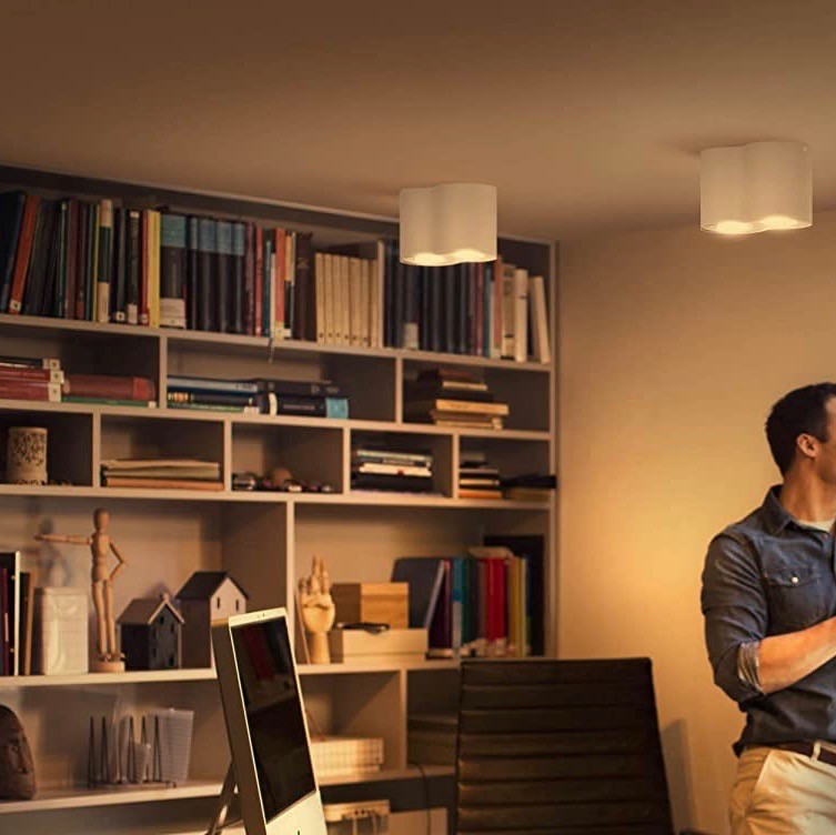 166,95 € Envoi gratuit | Projecteur d'intérieur Philips 10W 19×12 cm. Spot LED double orientable. Alexa et Google Home Couleur blanc
