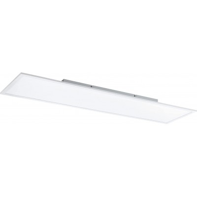 LEDパネル Eglo 長方形 形状 120×30 cm. 調光可能な LEDマルチカラーRGB。リモコン リビングルーム, ダイニングルーム そして ベッドルーム. モダン そして 涼しい スタイル. PMMA そして 金属. 白い カラー
