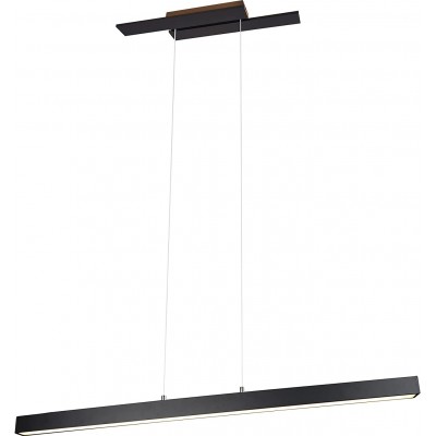 Hanging lamp Trio 44W Extended Shape 150×116 cm. Dimmable LED Living room, dining room and lobby. Metal casting. Black Color