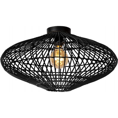 183,95 € Free Shipping | Ceiling lamp 40W Round Shape Ø 56 cm. Cage structure Living room, dining room and bedroom. Modern Style. Metal casting. Black Color