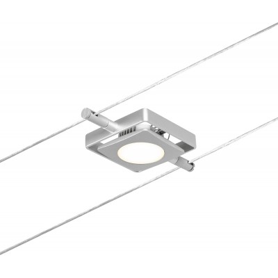 217,95 € Spedizione Gratuita | Faretto da interno 22W 3000K Luce calda. 9×9 cm. 5 faretti LED. Impianto di illuminazione con cavi paralleli Metallo. Colore cromato