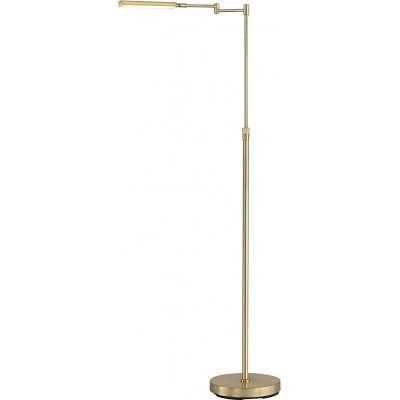 Lampadaire 9W Façonner Étendue 130×54 cm. LED. hauteur réglable Salle, chambre et hall. Métal. Couleur dorée