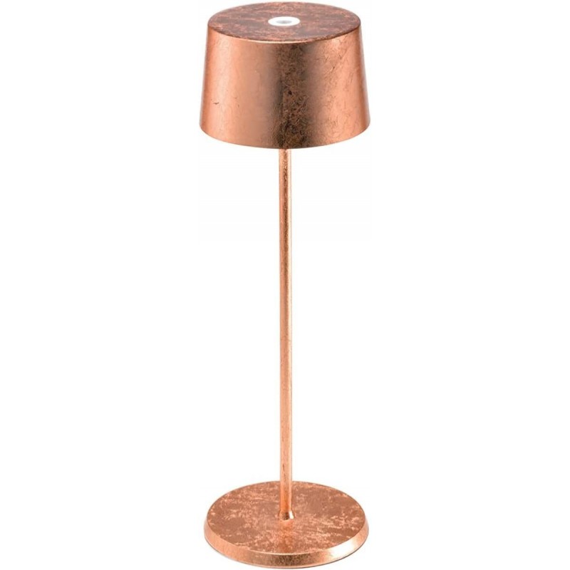 252,95 € Free Shipping | Table lamp 2W Cylindrical Shape 35×11 cm. Dimmable LED Living room, dining room and bedroom. Aluminum. Copper Color