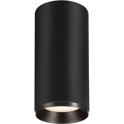 146,95 € Free Shipping | Indoor spotlight 28W Cylindrical Shape 21×10 cm. Position adjustable LED Living room, bedroom and lobby. Modern Style. Aluminum and PMMA. Black Color