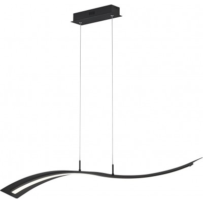 278,95 € Free Shipping | Hanging lamp Trio Extended Shape 150×115 cm. Dimmable LED Living room, bedroom and lobby. Modern Style. Metal casting. Black Color