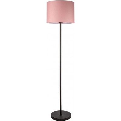 Floor lamp 20W 32×32 cm. Metal casting and textile. Rose Color