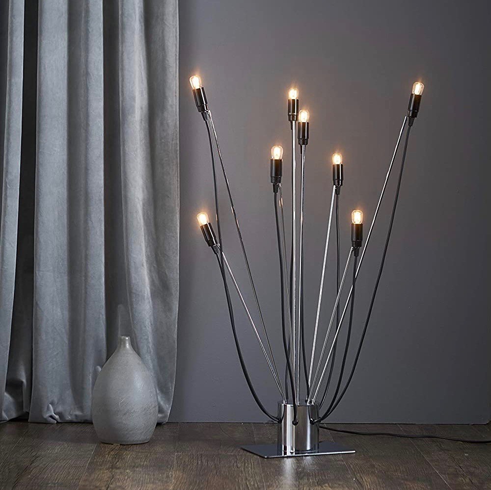 198,95 € Envio grátis | Luminária de piso 85×55 cm. Lustre Metais. Cor cromado