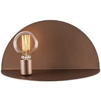 Indoor wall light 100W Round Shape 42×22 cm. Living room, dining room and bedroom. Metal casting. Brown Color