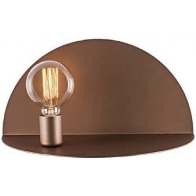 153,95 € Envio grátis | Luz de parede interna 100W 42×22 cm. Metais. Cor castanho
