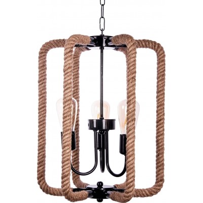 Lampe à suspension 40W 61×43 cm. Structure des cages Salle, salle à manger et hall. Métal. Couleur marron