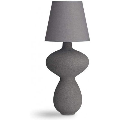 Lampada da tavolo 40W Forma Conica 45×18 cm. Sala da pranzo, camera da letto e atrio. Ceramica. Colore grigio