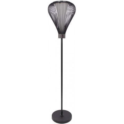 219,95 € Free Shipping | Floor lamp Spherical Shape 155×34 cm. Living room, dining room and bedroom. Modern Style. Crystal and Metal casting. Black Color
