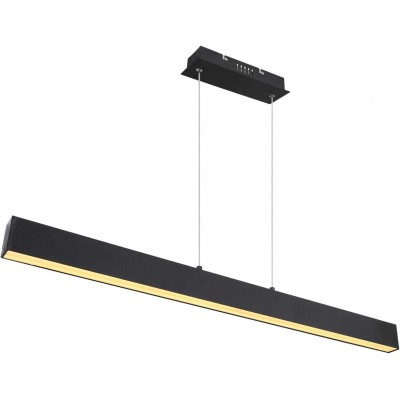 Lámpara colgante 40W Forma Alargada 121×120 cm. LED Salón, comedor y dormitorio. Metal. Color negro